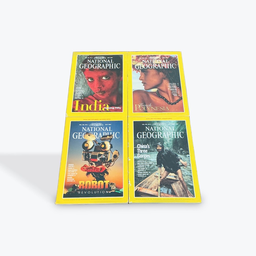 Vintage National Geographic Magazines Lot of‎ 4 May July Sept June 1997